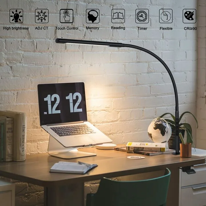 Gooseneck Desk Lamp with Adjustable Color Temperature