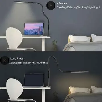 Gooseneck Desk Lamp with Adjustable Color Temperature