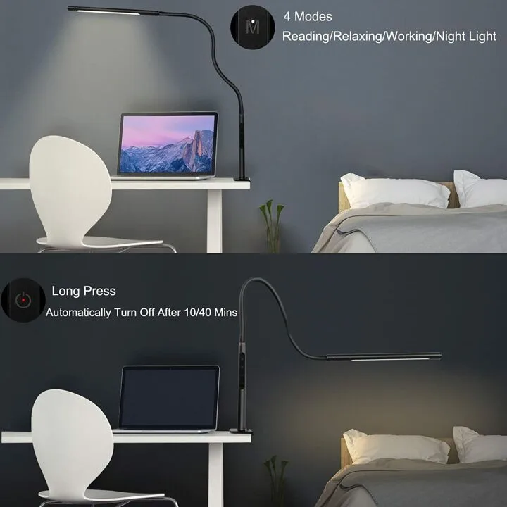 Gooseneck Desk Lamp with Adjustable Color Temperature