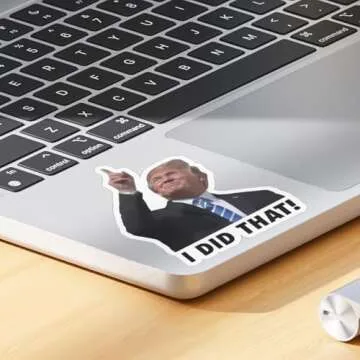 100pcs Trump I Did That Stickers Gas Pump Stickers Decal, Funny I Did That Trump StickersI Did That Tariff Sticker Anti Trump Stickers