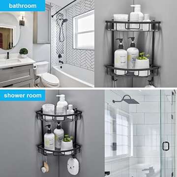 Hoomtaook Shower Corner Shelf - Stylish Bathroom Organizer