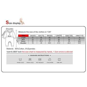 IADOER Newborn Baby Boys Girls One Piece Romper With Mitten Cuffs 3 Pack Long Sleeve Ribbed Button Jumpsuit Outfit Clothes white+pink+tan 6 months Baby Pajamas