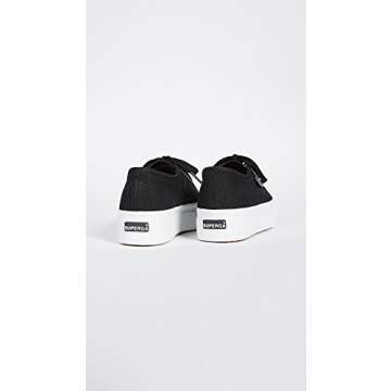 Superga womens 2790 Acotw Platform Fashion Sneaker, Black/White, 10 US