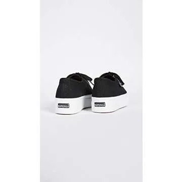 Superga womens 2790 Acotw Platform Fashion Sneaker, Black/White, 10 US