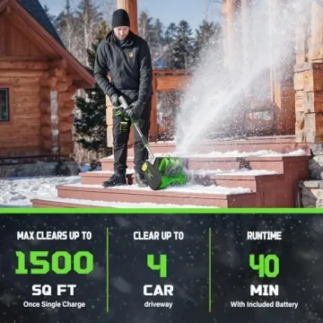Lightweight SONTHIOW 40V Cordless Snow Shovel for Easy Use
