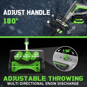 Lightweight SONTHIOW 40V Cordless Snow Shovel for Easy Use