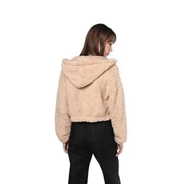 Warm ZAFUL Women's Hooded Teddy Jacket - Ideal Comfort