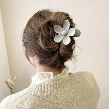 Flower Hair Clips 8PCS - Durable Nonslip Claw Clips for All Hair Types