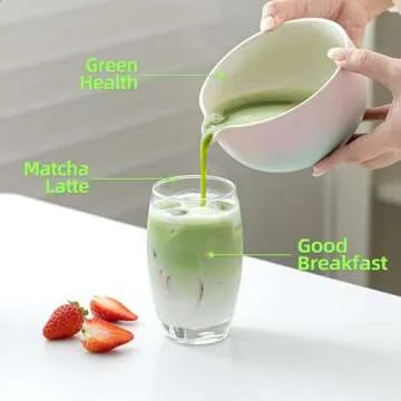 TEANAGOO Matcha Whisk Set,Ceremony Matcha Set,Matcha Kit Grident Pink,Matcha Tea Set for Making Breakfast/Matcha Latte,Matcha Whisk and Bowl with All Accessories,Gift for Matcha Lover/Friend/Family