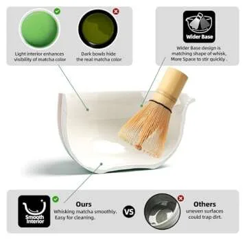 TEANAGOO Matcha Whisk Set,Ceremony Matcha Set,Matcha Kit Grident Pink,Matcha Tea Set for Making Breakfast/Matcha Latte,Matcha Whisk and Bowl with All Accessories,Gift for Matcha Lover/Friend/Family