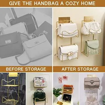 TRGGBH Stylish Handbag Storage Organizer for Wardrobe