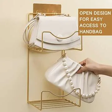 TRGGBH Stylish Handbag Storage Organizer for Wardrobe