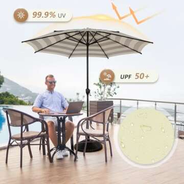 Abba Patio 9FT Lyon Outdoor Umbrella for Ultimate Comfort and Style