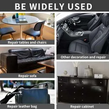 Lifeshoon Leather Repair Patch, 17X79 inch Self Adhesive Leather Repair, Large Leather Repair Tape for Couches, Furniture, Car Seats, Cabinets, Wall, Handbags （Black, 17X79 inch）