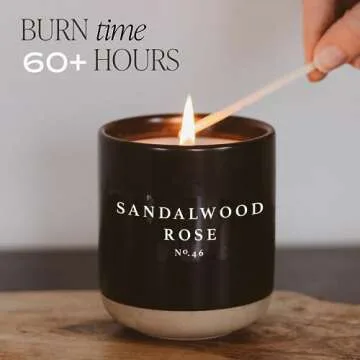 Sweet Water Decor Pumpkin Spice Soy Candle | Pumpkin, Cloves, Butercream, and Cinnamon Fall Scented Soy Candles for Home | 12oz Black Stoneware Jar, 60+ Hour Burn Time, Made in The USA