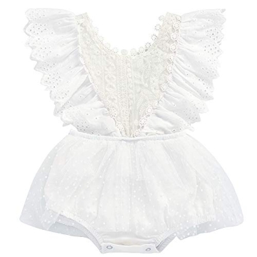 BGFKS Lace Ruffle Romper Tutu for Baby Girls