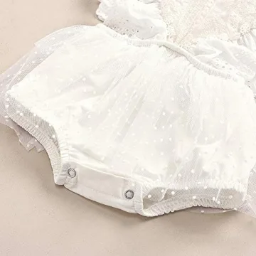 BGFKS Lace Ruffle Romper Tutu for Baby Girls