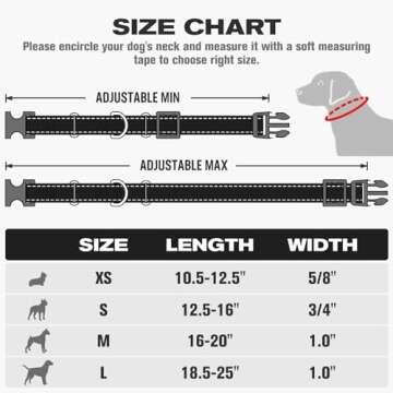 Joytale Martingale Collar for Dogs, Reflective Heavy Duty for Safety, Quick Release Buckle, Adjustable Nylon Collars for Large Dogs Walking Training, Black,L