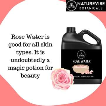 Naturevibe Botanicals Rose Water 32 Ounces | 100% Pure and Natural | Great for Skin Care and Hair Ca...
