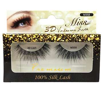 [4 PACKS] Miss Lashes 3D Volume Tapered False Eyelash Extension + FREE GIFT