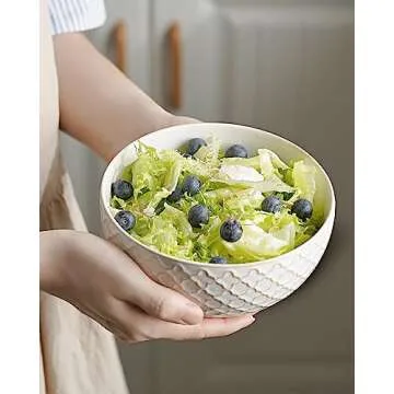 Getstar Ceramic Soup Bowls - Farmhouse Vintage Set of 4