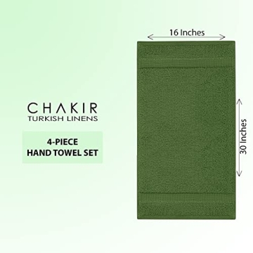 Chakir Premium Turkish Towels - 100% Cotton, 4-Piece Set
