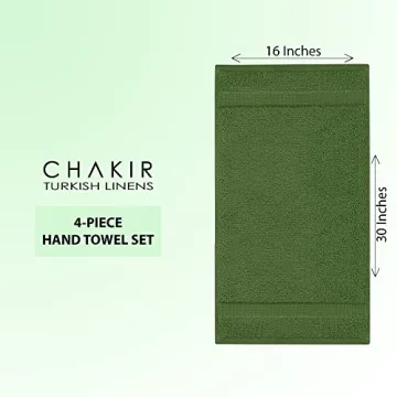 Chakir Premium Turkish Towels - 100% Cotton, 4-Piece Set