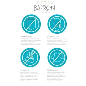 BapronBaby Eric Carle Food Parade Bapron - No Neck Tie Safer Bib for Baby & Toddler - Soft Waterproof Stain Resistant - Machine Washable - Sz Baby/Toddler 6m-3T