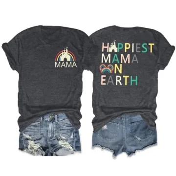 Magical Happiest Mama On Earth Tee - Disney Magic Kingdom Castle Tshirt