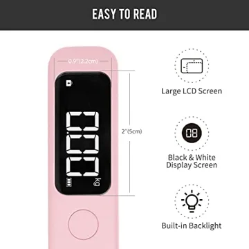 Digital Handheld Luggage Scale with LCD Display (Pink)