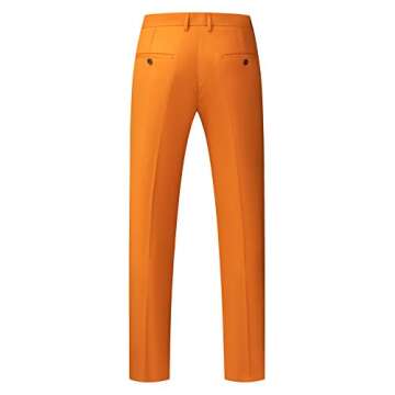 MOGU Mens Slim Fit Casual Pants US Size 31 Orange