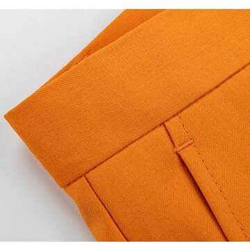 MOGU Mens Slim Fit Casual Pants US Size 31 Orange