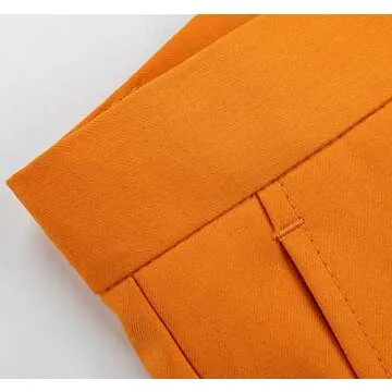 MOGU Mens Slim Fit Casual Pants US Size 31 Orange