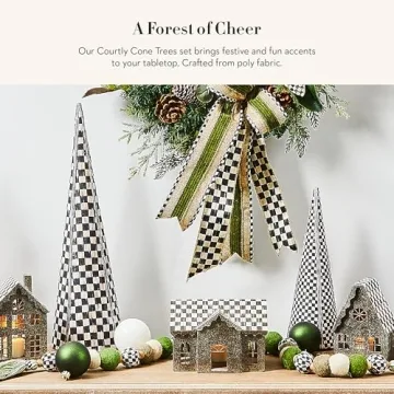 Mackenzie-Childs Charming Tabletop Christmas Trees for Decor