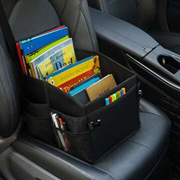 Car Organizer, Car Storage Organizer with Detachable Divider, Car Seat Organizr for Kids With Multi-...