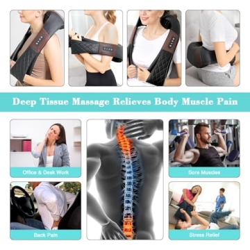 Neck Massager with Heat for Pain Relief - Shiatsu Comfort