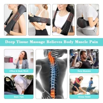 Neck Massager with Heat for Pain Relief - Shiatsu Comfort