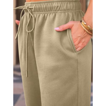 AUTOMET Women's Fleece Lined Sweatpants for Winter Comfort