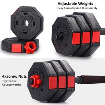 wolfyok Adjustable Dumbbell Set for Home Fitness