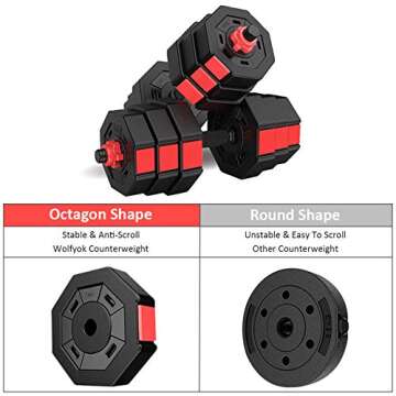 wolfyok Adjustable Dumbbell Set for Home Fitness