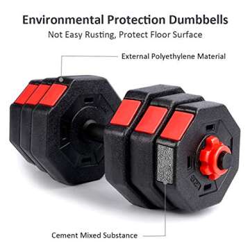 wolfyok Adjustable Dumbbell Set for Home Fitness