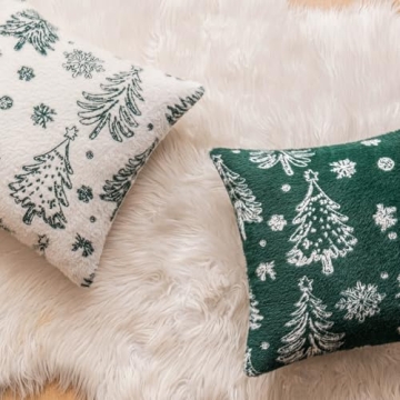 COSIBONO Christmas Tree Pillow Covers for Holiday Decor