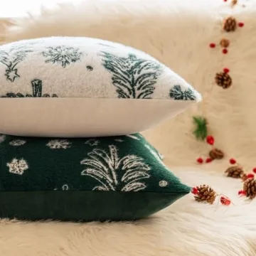 COSIBONO Christmas Tree Pillow Covers for Holiday Decor
