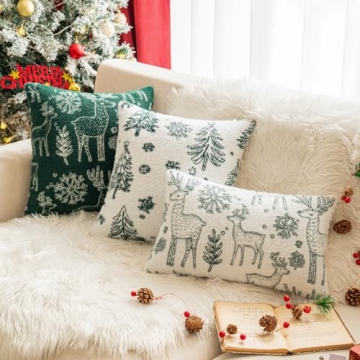 COSIBONO Christmas Tree Pillow Covers for Holiday Decor