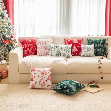 COSIBONO Christmas Tree Pillow Covers for Holiday Decor