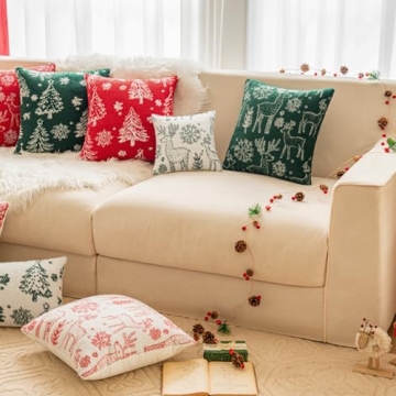 COSIBONO Christmas Tree Pillow Covers for Holiday Decor