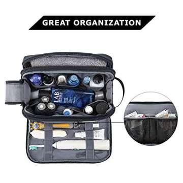 BAGSMART Toiletry Bag for Men - Travel Organizer Shaving Dopp Kit