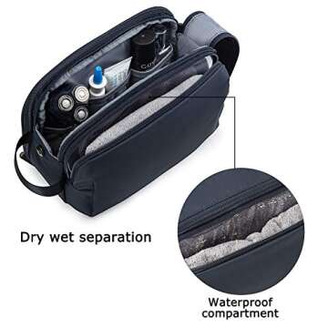 BAGSMART Men’s Toiletry Bag | Water-resistant Travel Organizer