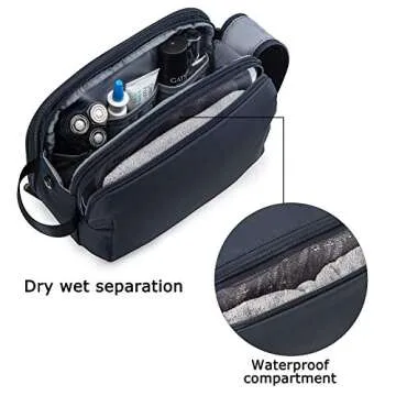 BAGSMART Men’s Toiletry Bag | Water-resistant Travel Organizer