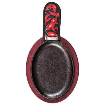 Lodge LFSR3 Cast Iron Fajita Set, Pre-Seasoned